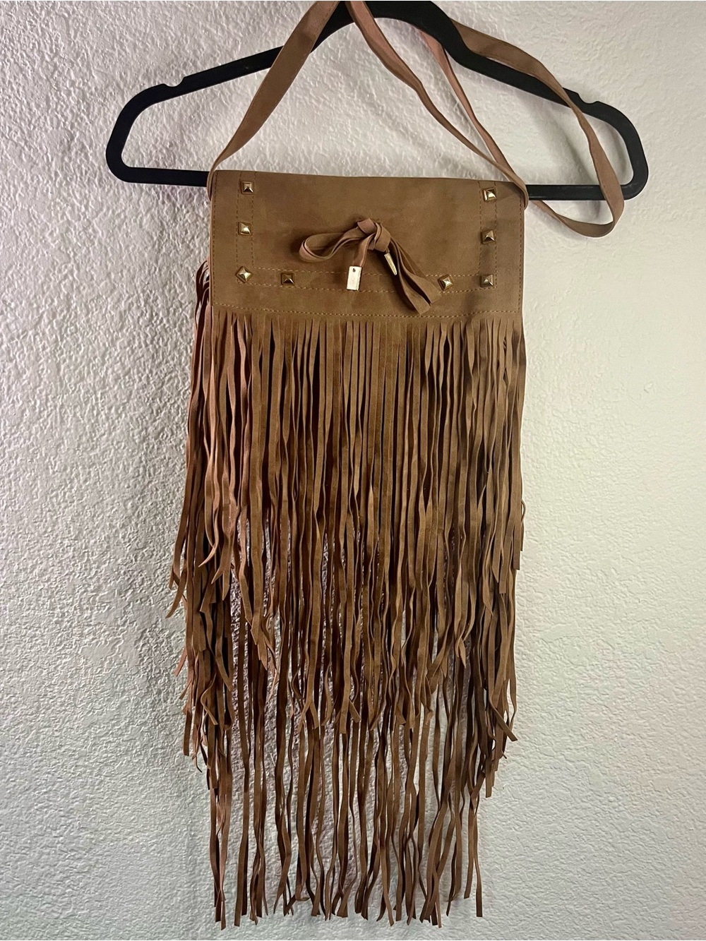 Crossbody Studded Fringe Bag